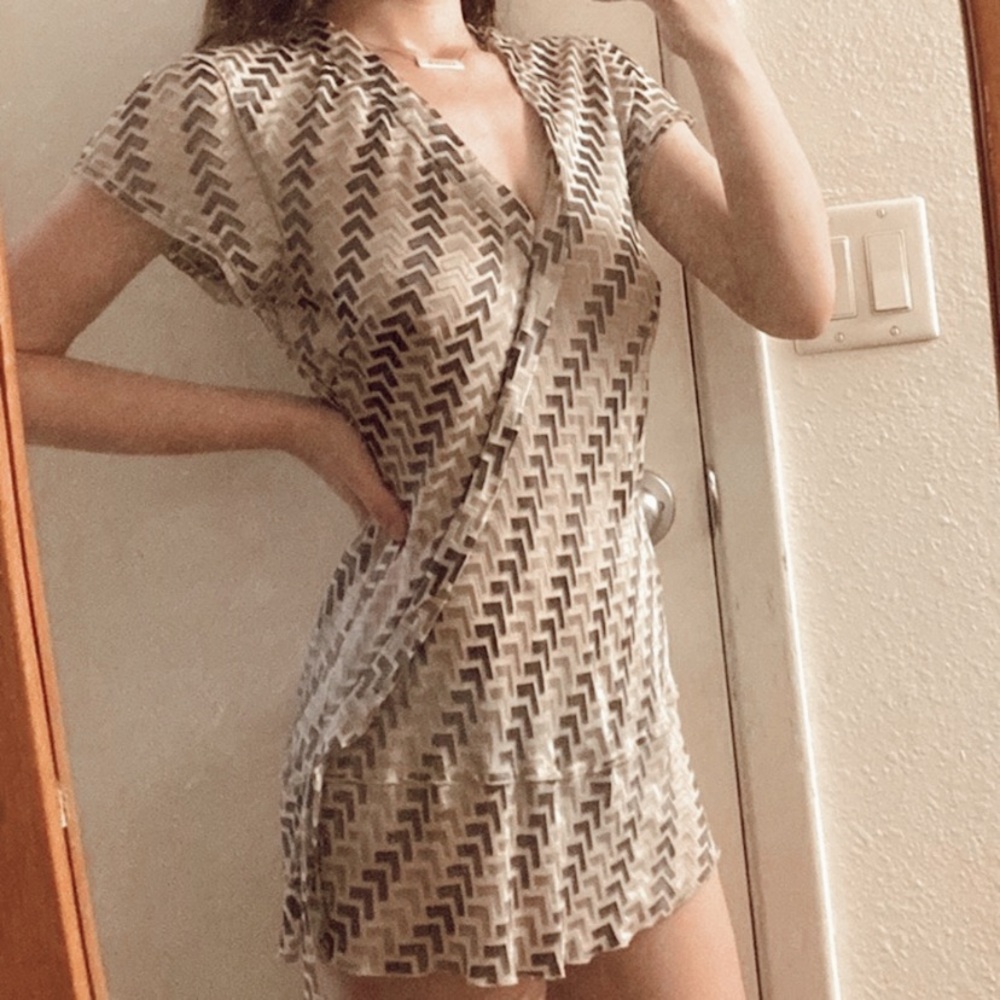 BCBGMaxAzria • Semi-Sheer Mini Dress